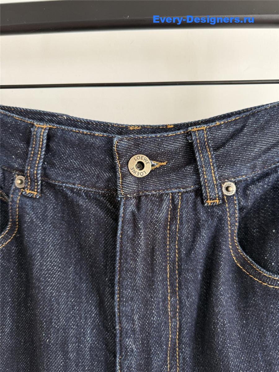 L0ew* high-rise barrel-leg jeans