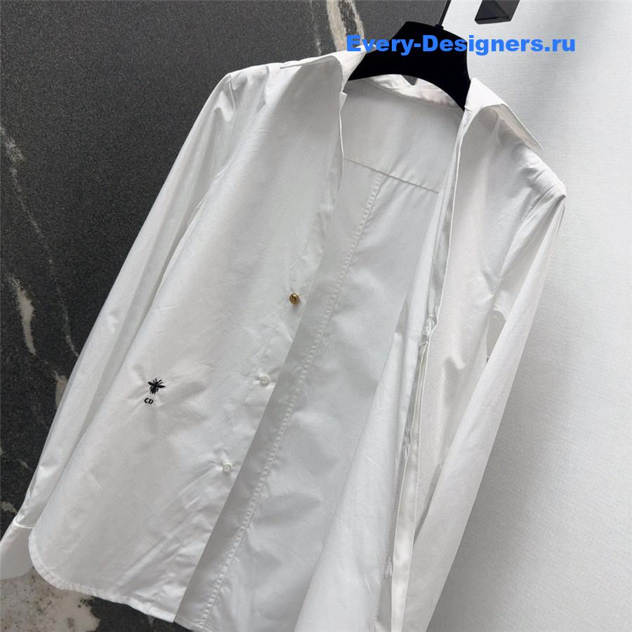 D10r white bee embroidered shirt