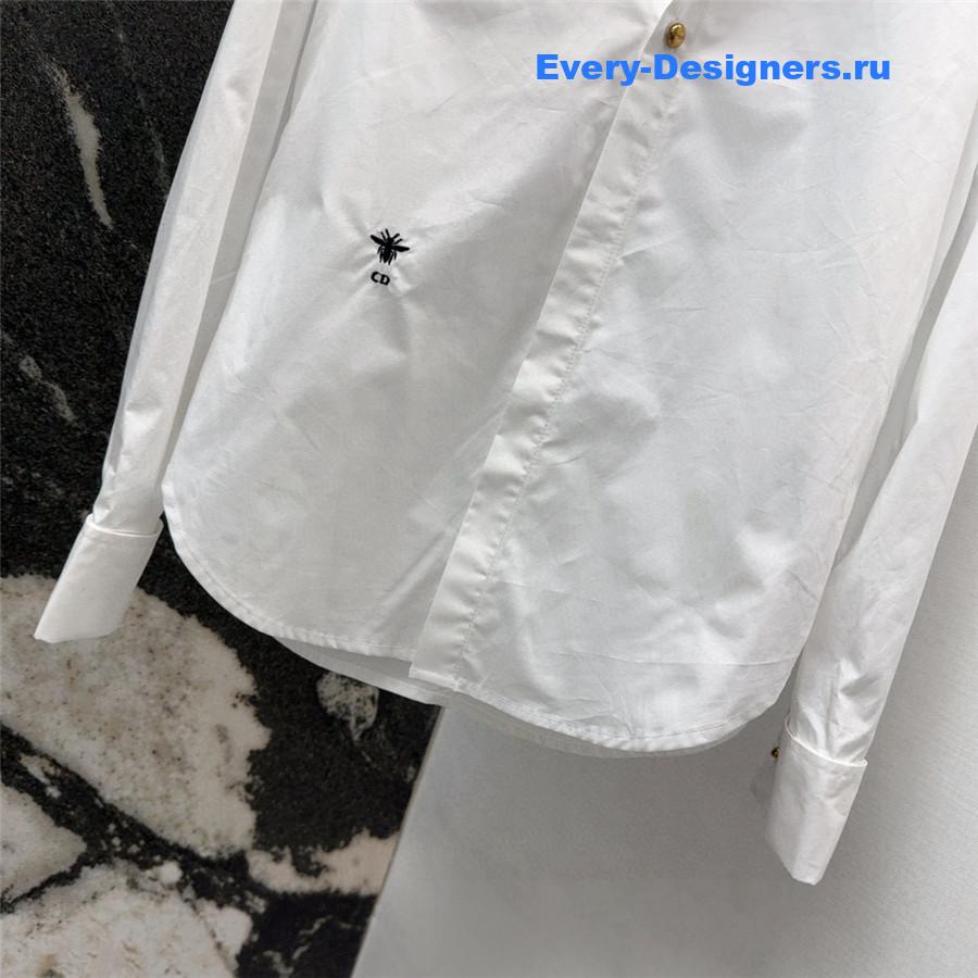 D10r white bee embroidered shirt