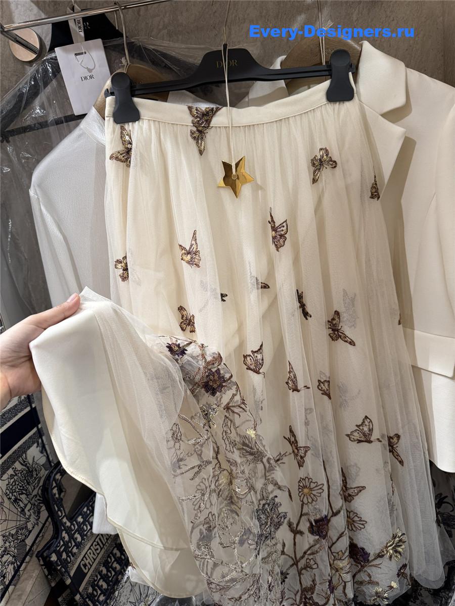 D10r women’s embroidery pleated skirt