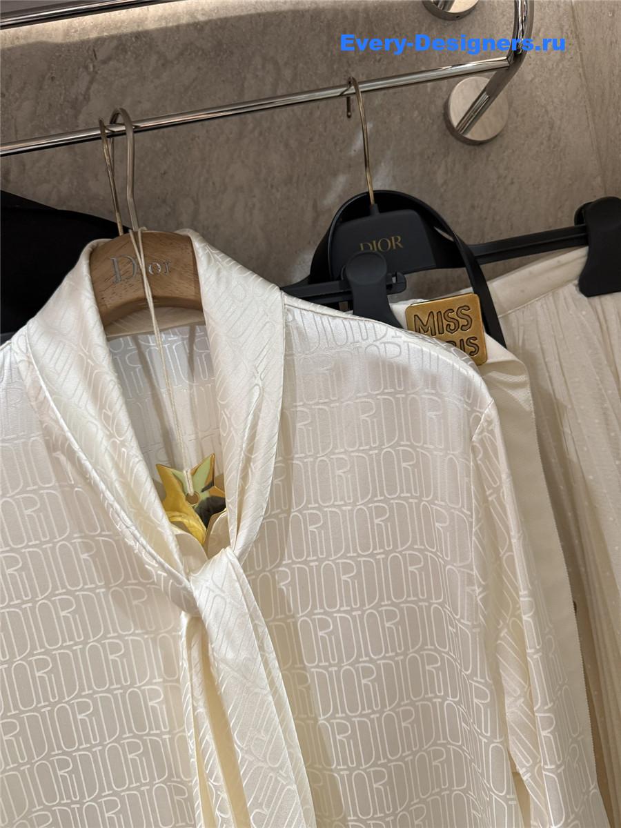 D10r cd silk jacquard ribbon shirt