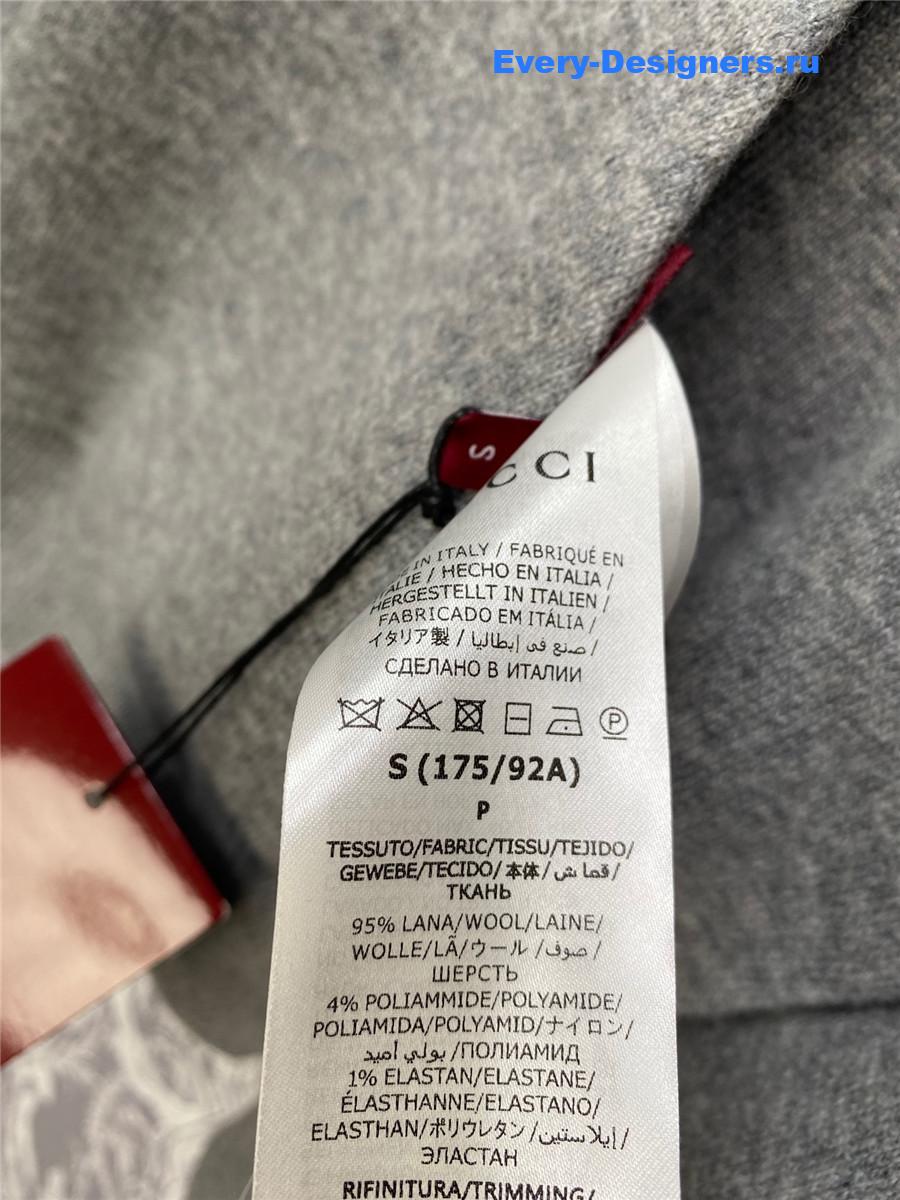 Gvc*1 gg wool hooded zip-up jacket in grey