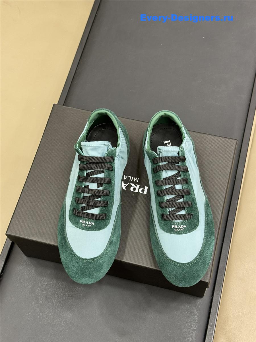 Pra*a re-nylon green sneakers