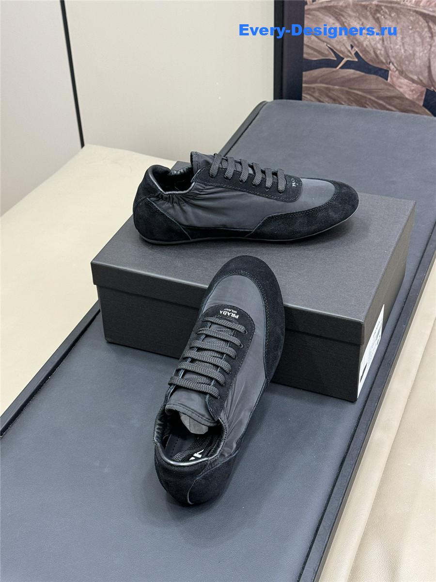 Pra*a re-nylon black sneakers