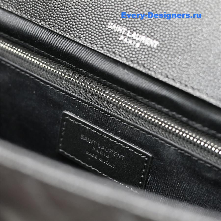 Sa1nt Lau*nt envelope triquilt large bag silver