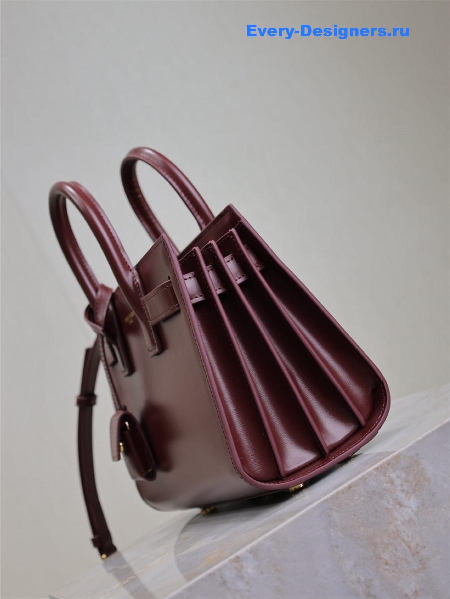 Sa1nt Lau*nt sac de jour tote burgundy