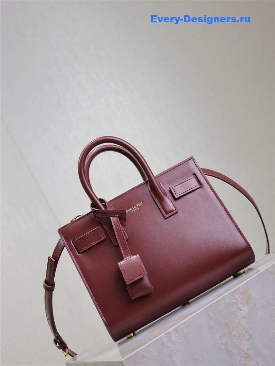Sa1nt Lau*nt sac de jour tote burgundy