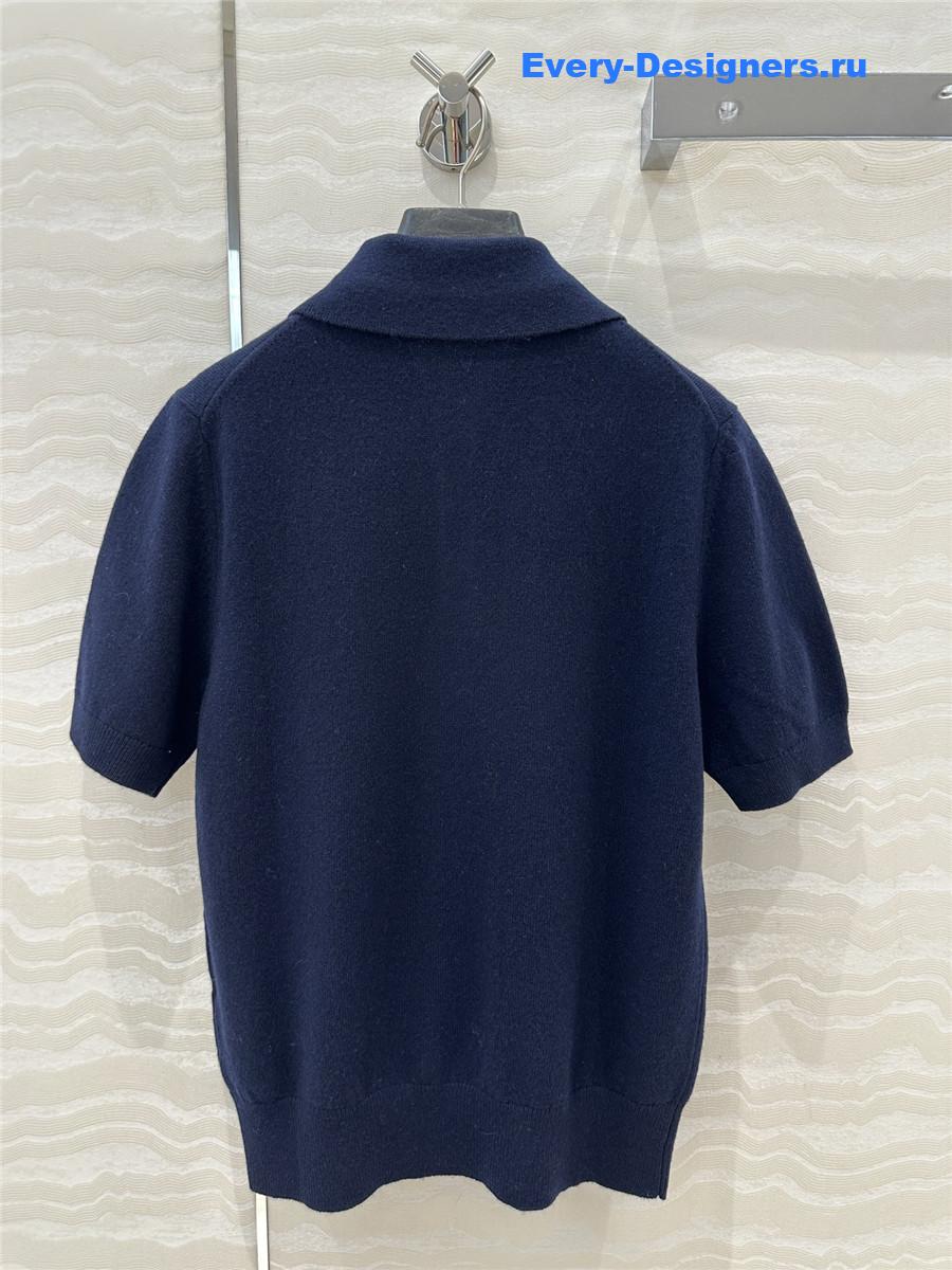 Miu Miu Cashmere Polo Top