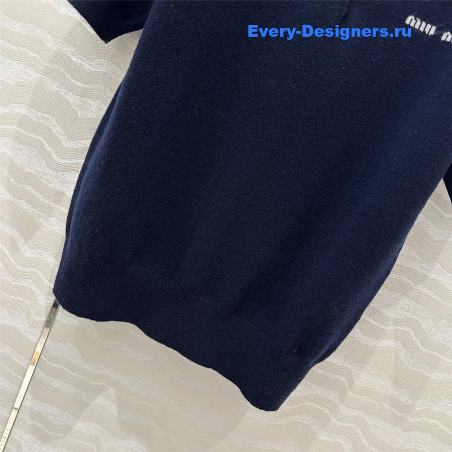 Miu Miu Cashmere Polo Top