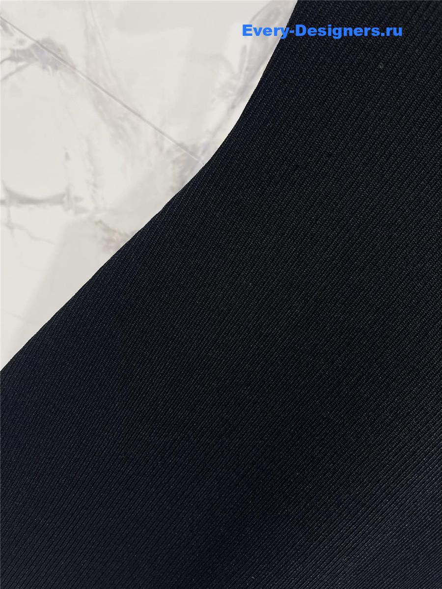 Versace Stretch Black Suspender Dress