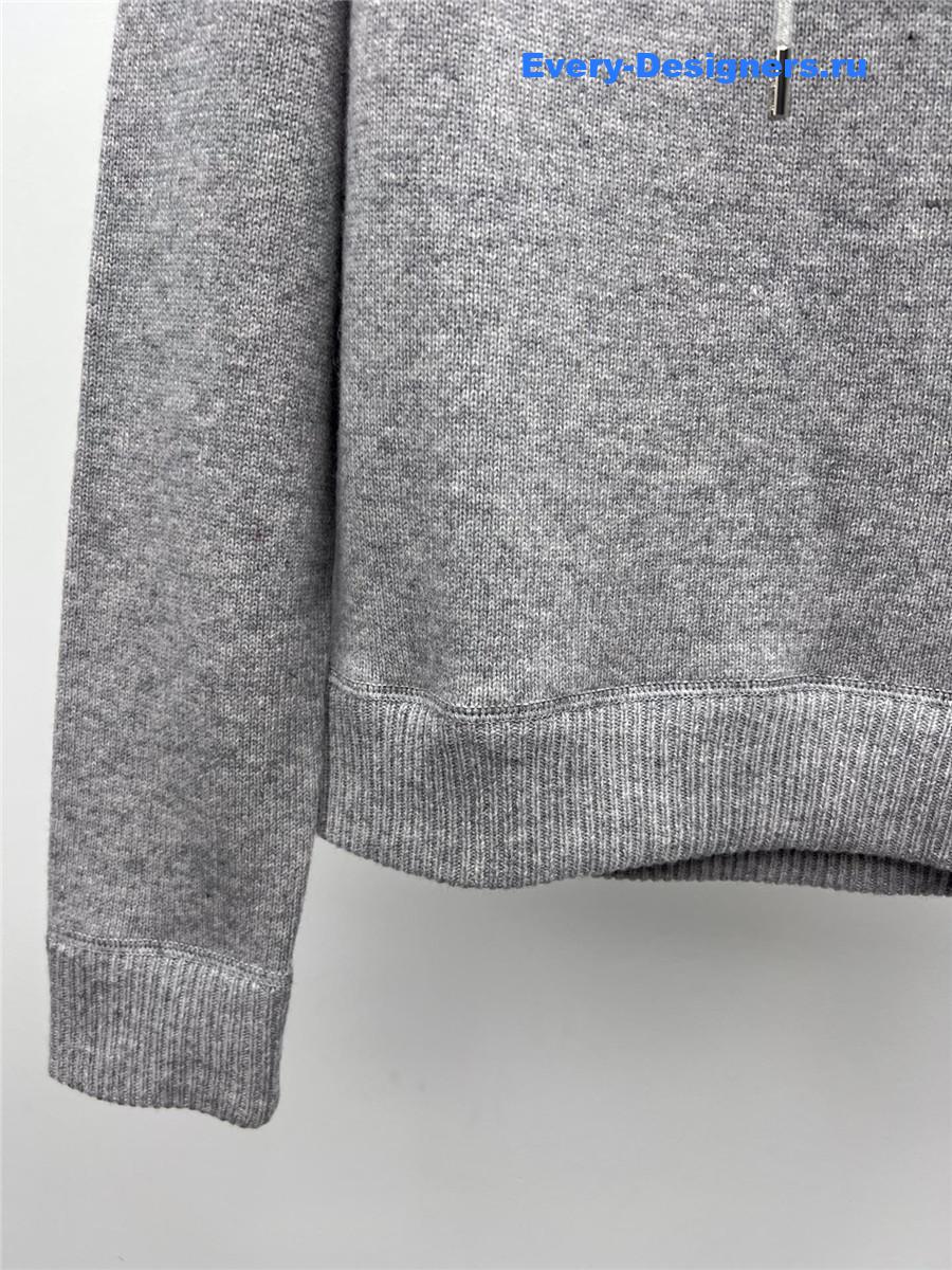 Ce1i*e grey cashmere knitted hoodie