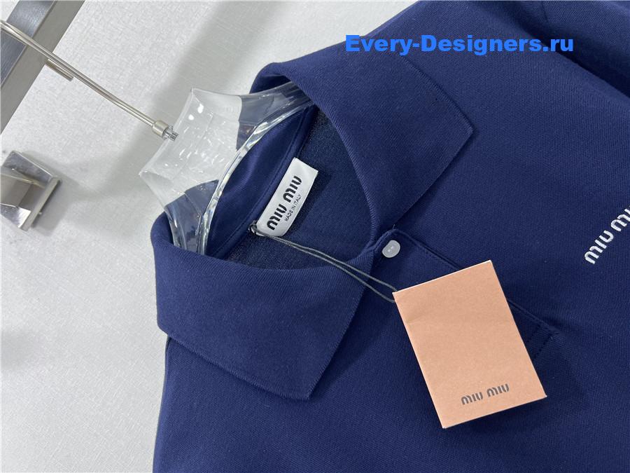 Miu Miu Women’s Blue Short-Sleeved T-Shirt
