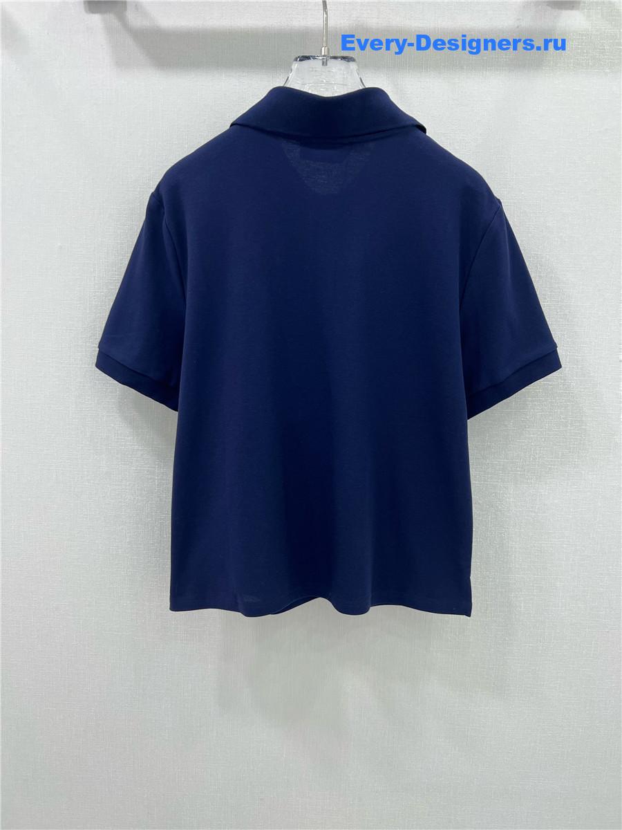 Miu Miu Women’s Blue Short-Sleeved T-Shirt