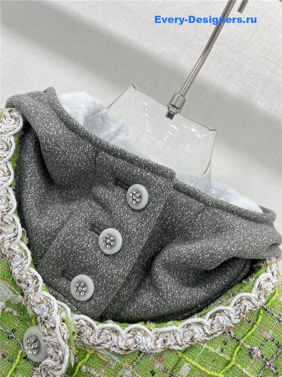 Ch**el green tweed hooded jacket