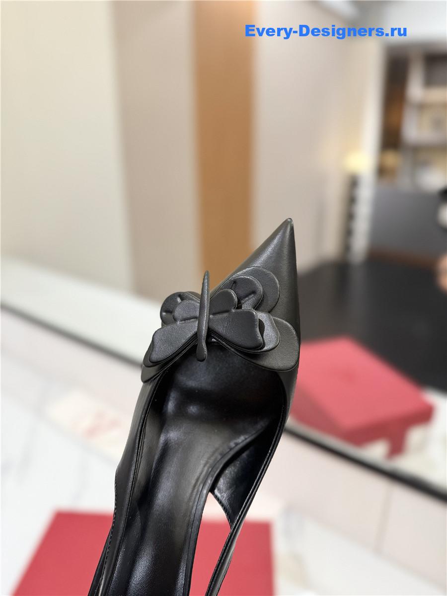 Va1e*ntin0 bow slingback heels black