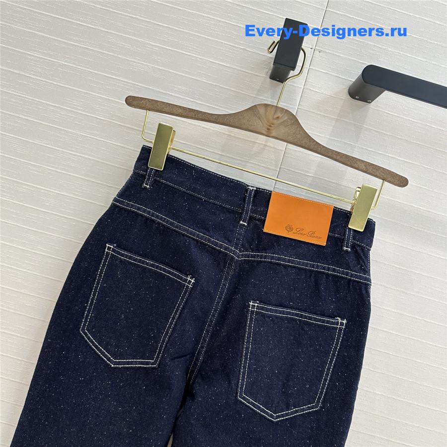 L0r0 P1ana snowflake dark blue jeans