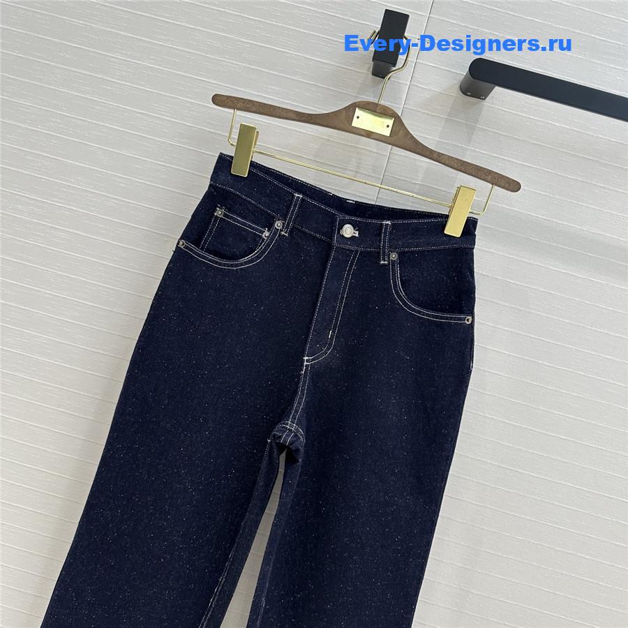 L0r0 P1ana snowflake dark blue jeans