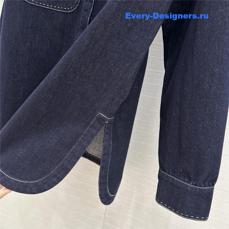 F**di blue lapel jacket denim coat