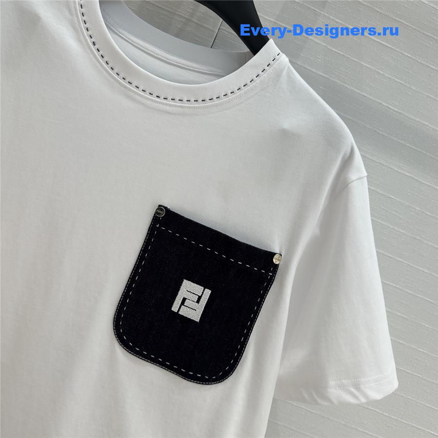 F**di embroidered logo short-sleeved t-shirt