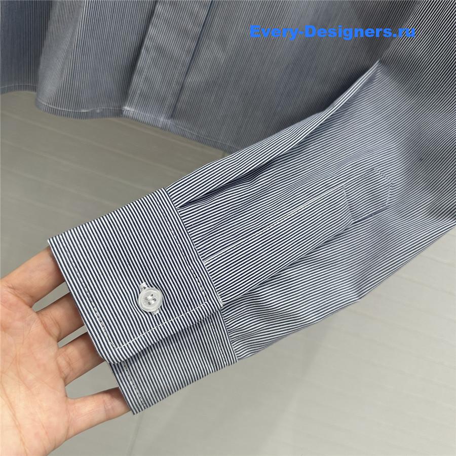 Ce1i*e striped cotton and silk shirt