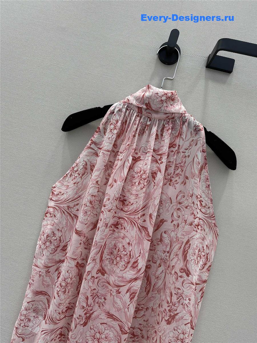 Va1e*ntin0 flower print halter silk top