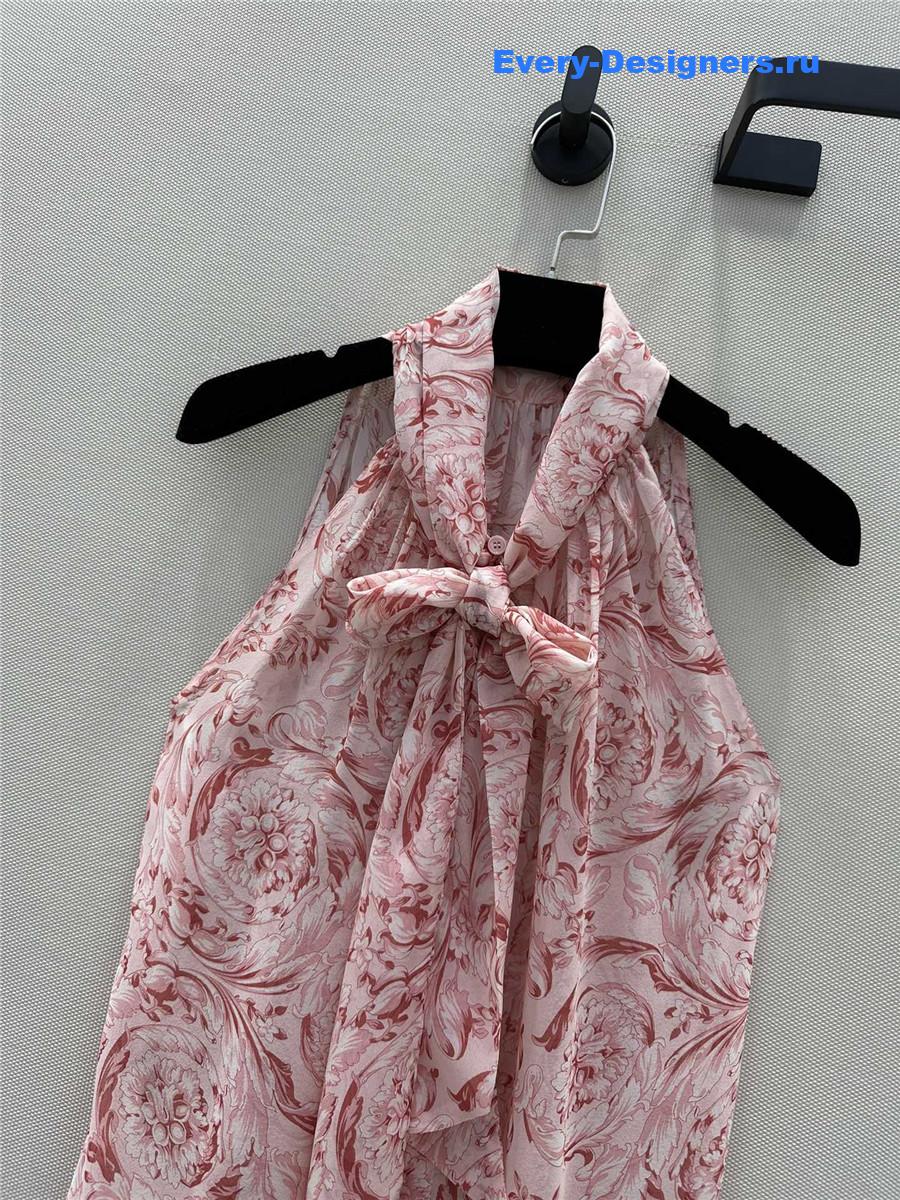 Va1e*ntin0 flower print halter silk top