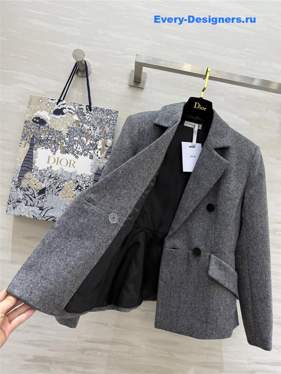 D10r marlène grey wool coat