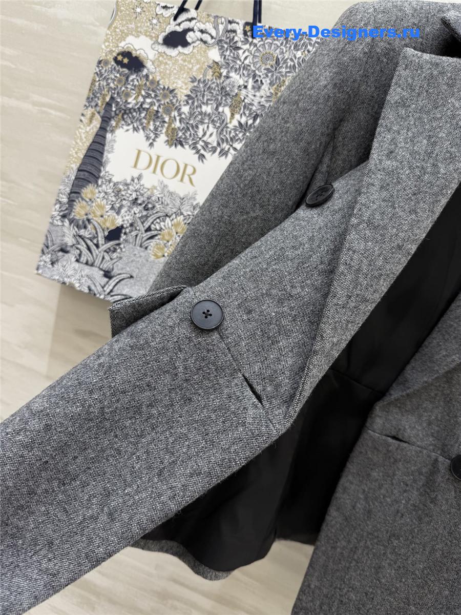 D10r marlène grey wool coat