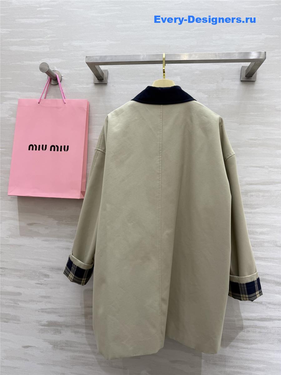 Miu Miu Grey Mid-Length Coat