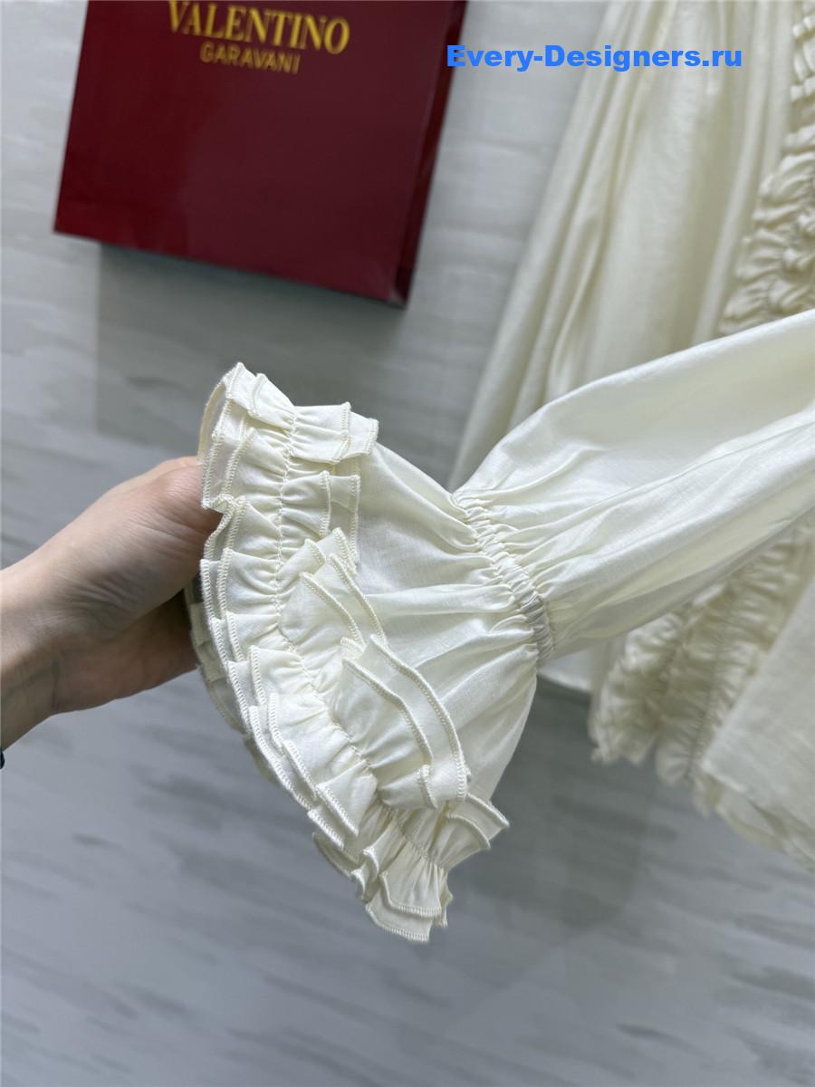 Va1e*ntin0 white tencel flower shirt