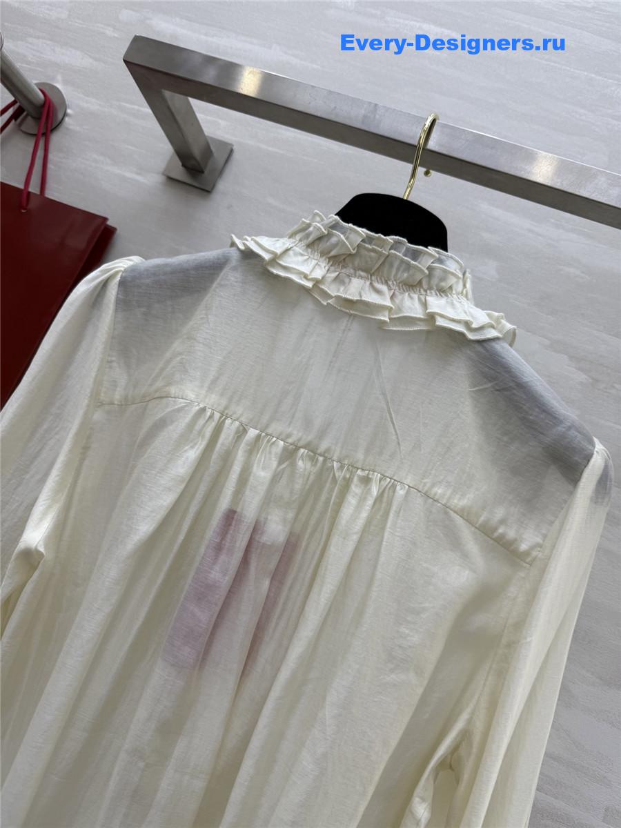 Va1e*ntin0 white tencel flower shirt