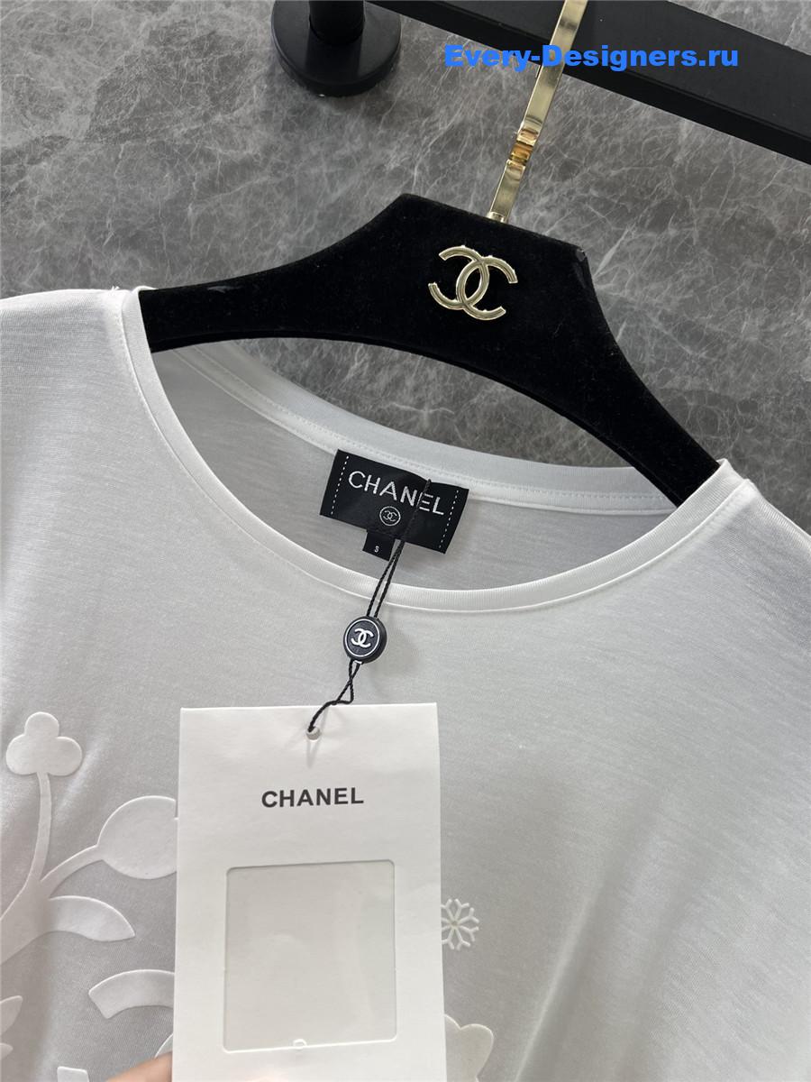 Ch**el logo print long sleeve top