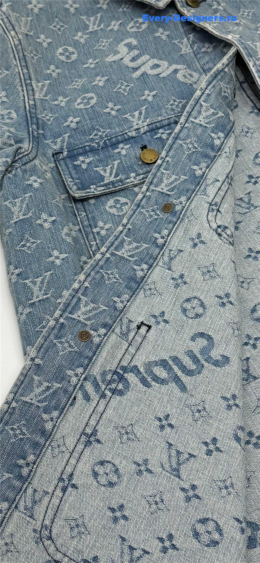 l0vis Vvtt0n svp*me monogram denim jacket