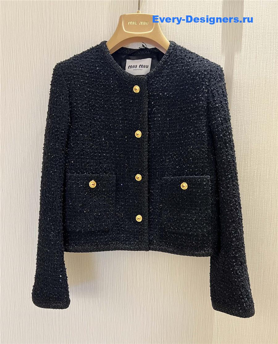 Miu Miu Tweed Cropped Jacket