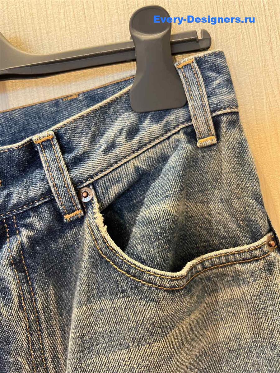 Ce1i*e blue straight washed jeans