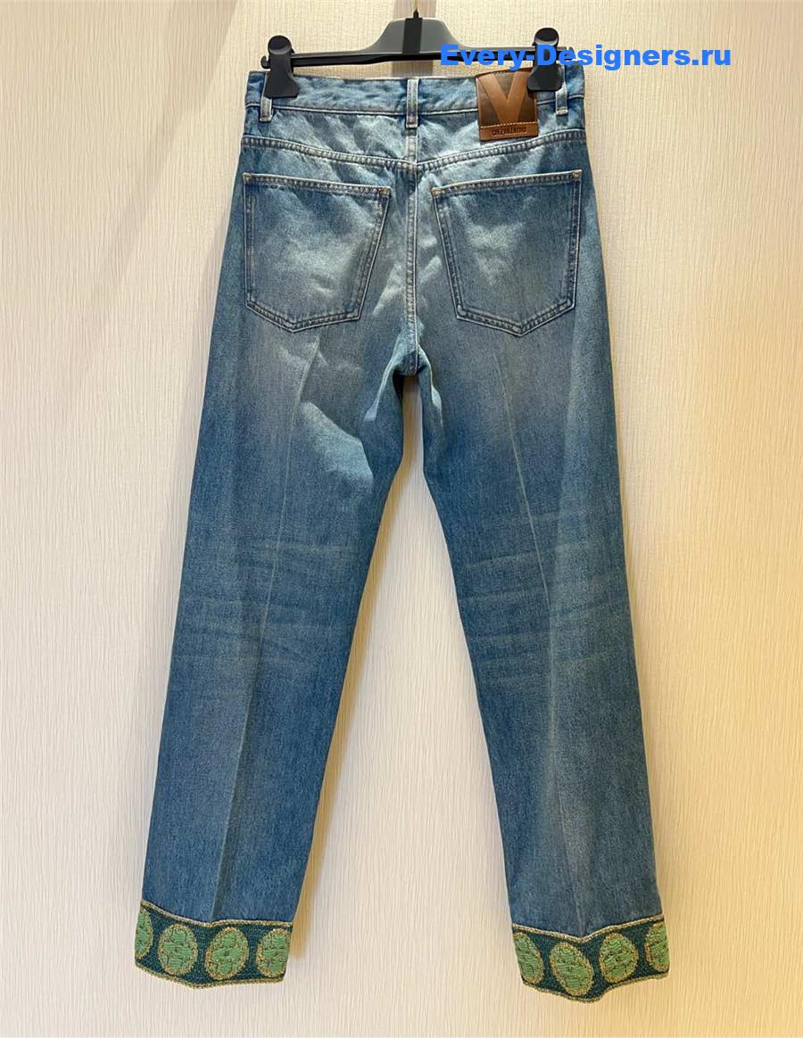Va1e*ntin0 garavani wide-leg jeans