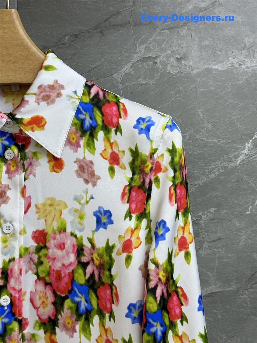 L0ew* silk floral print shirt women