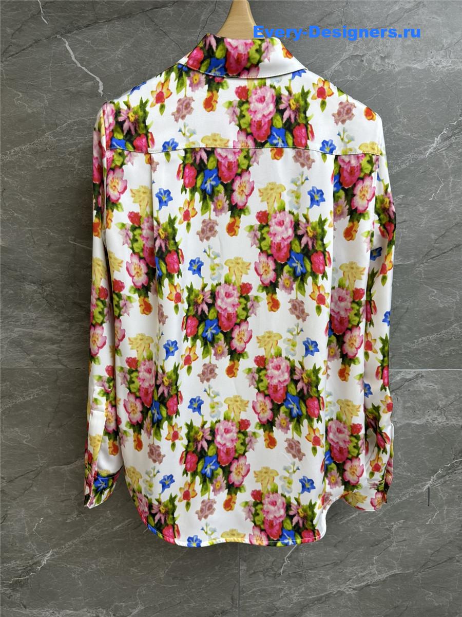 L0ew* silk floral print shirt women