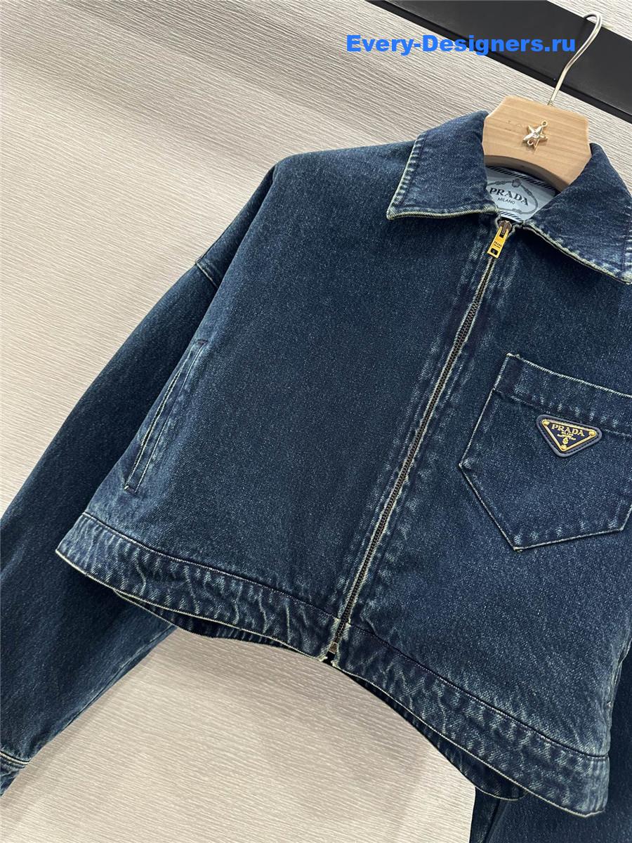 Pra*a cropped denim jacket
