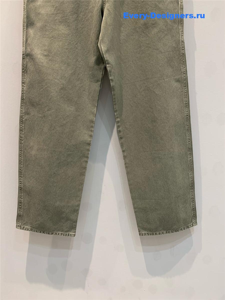 Miu Miu Washed Army Green Jeans