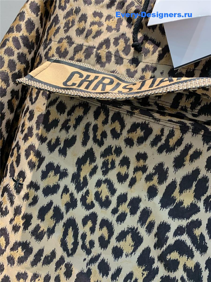 D10r leopard print hooded jacket