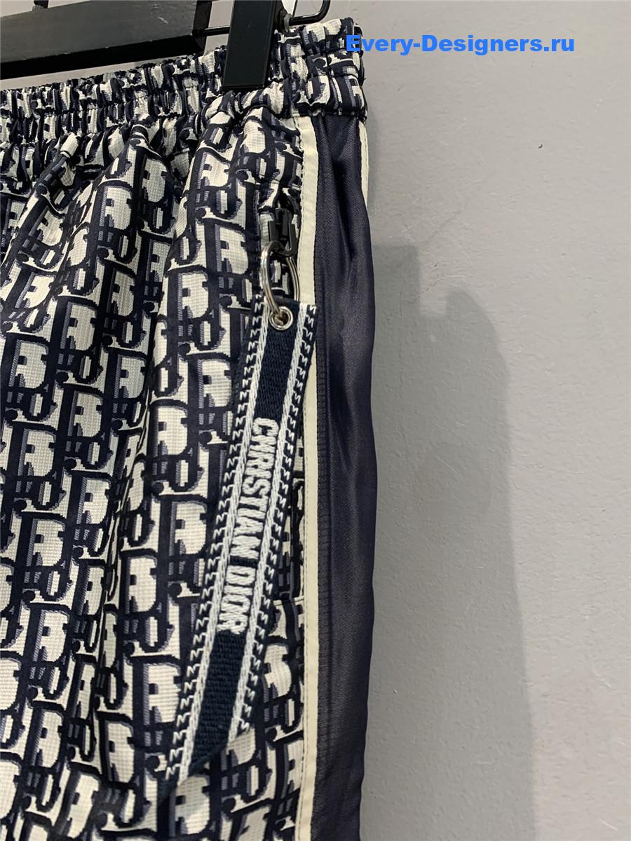 D10r blue oblique elastic cuff trousers