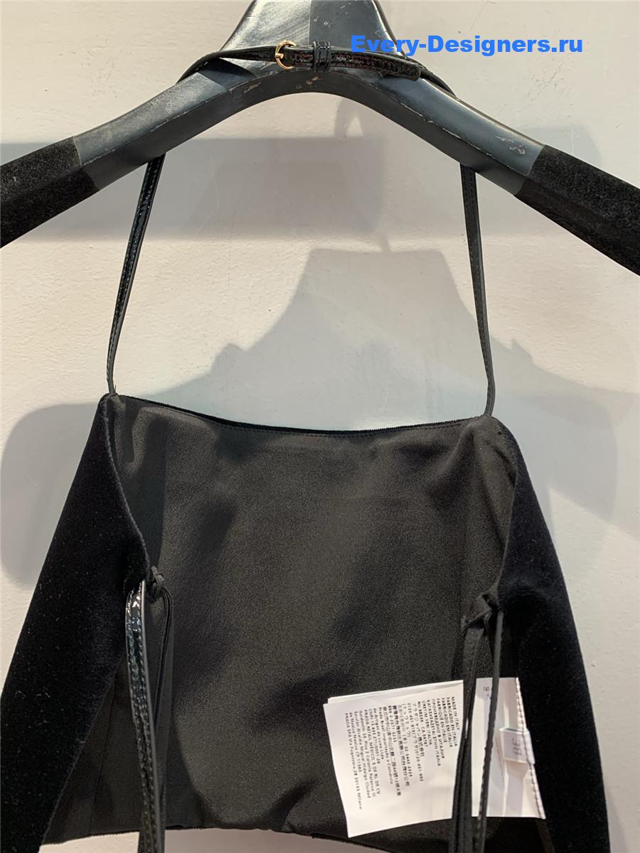 Miu Miu Black Stretch Velvet Top