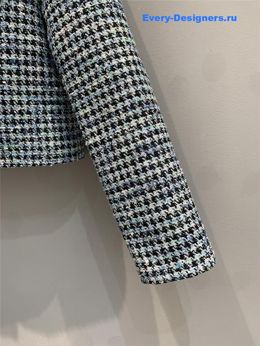 Ch**el tweed jacket with metal buttons