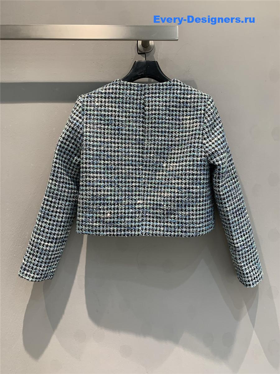 Ch**el tweed jacket with metal buttons