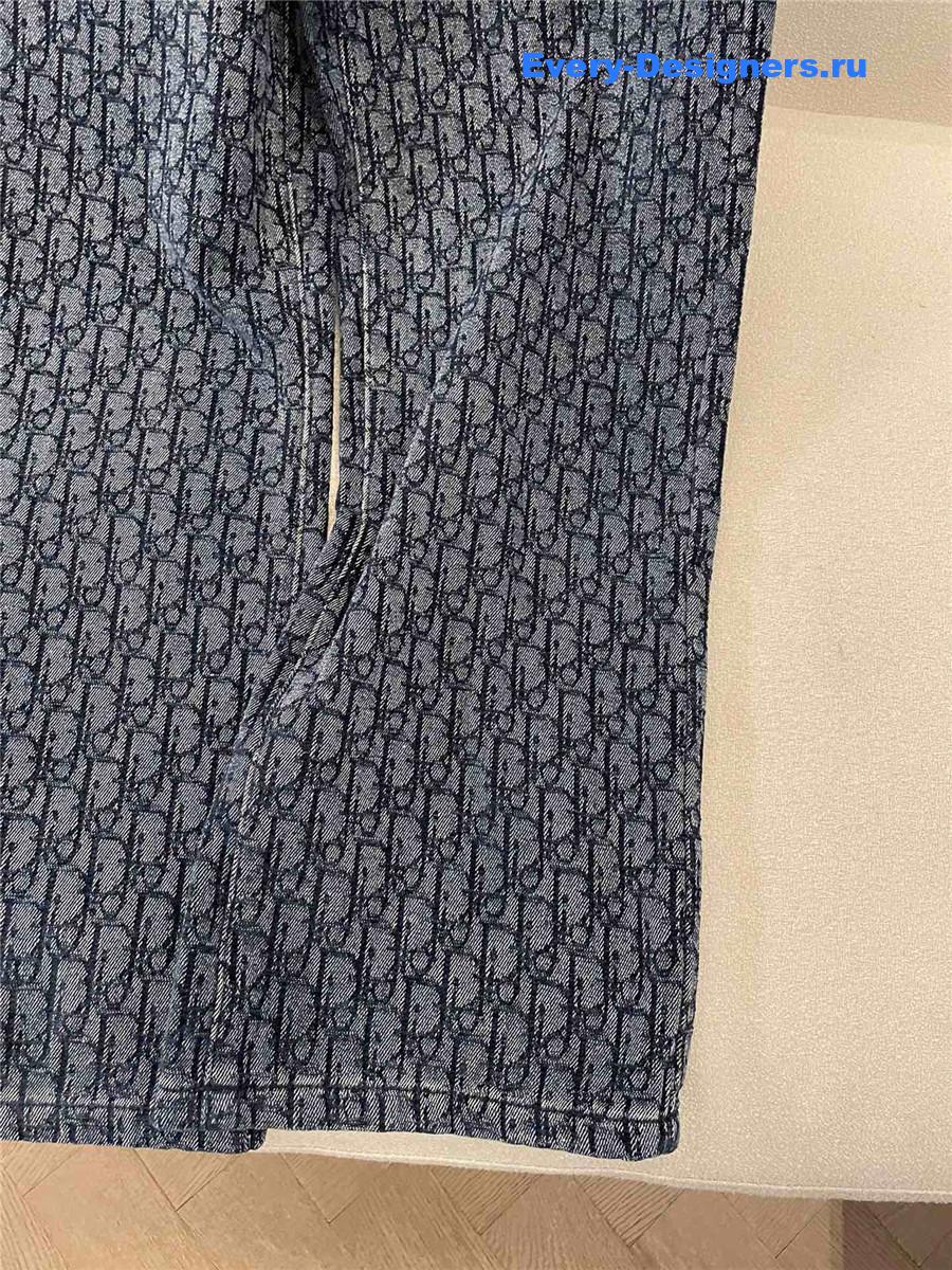 D10r oblique blue straight jeans