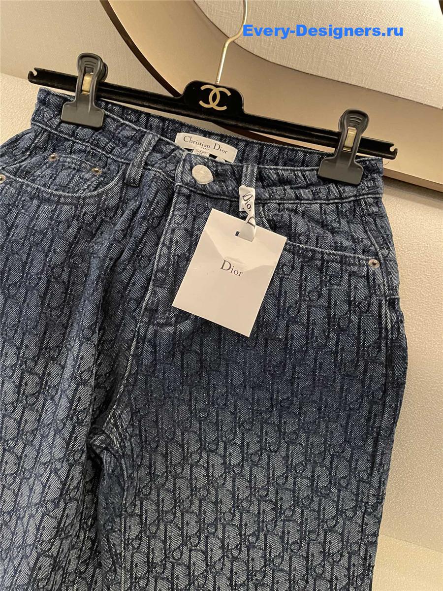 D10r oblique blue straight jeans