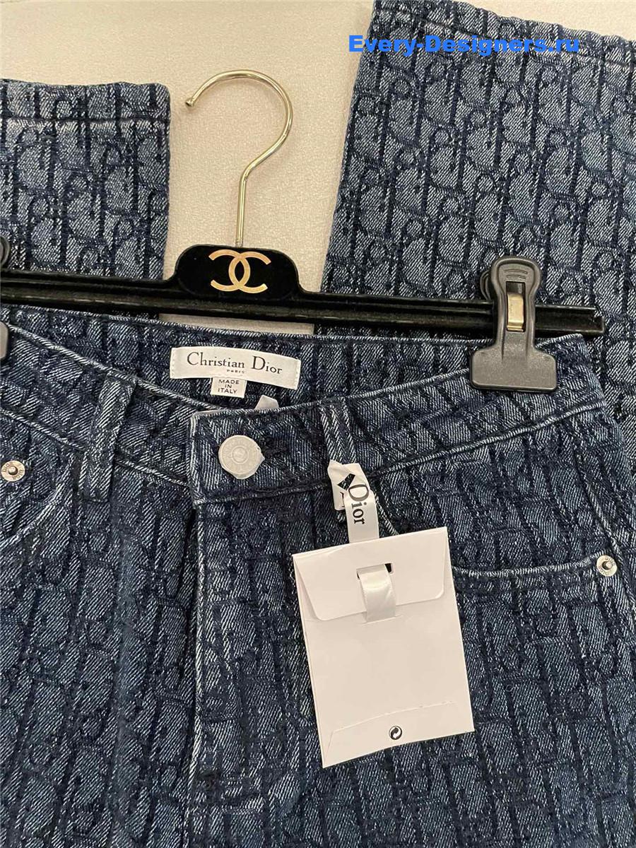 D10r oblique blue straight jeans