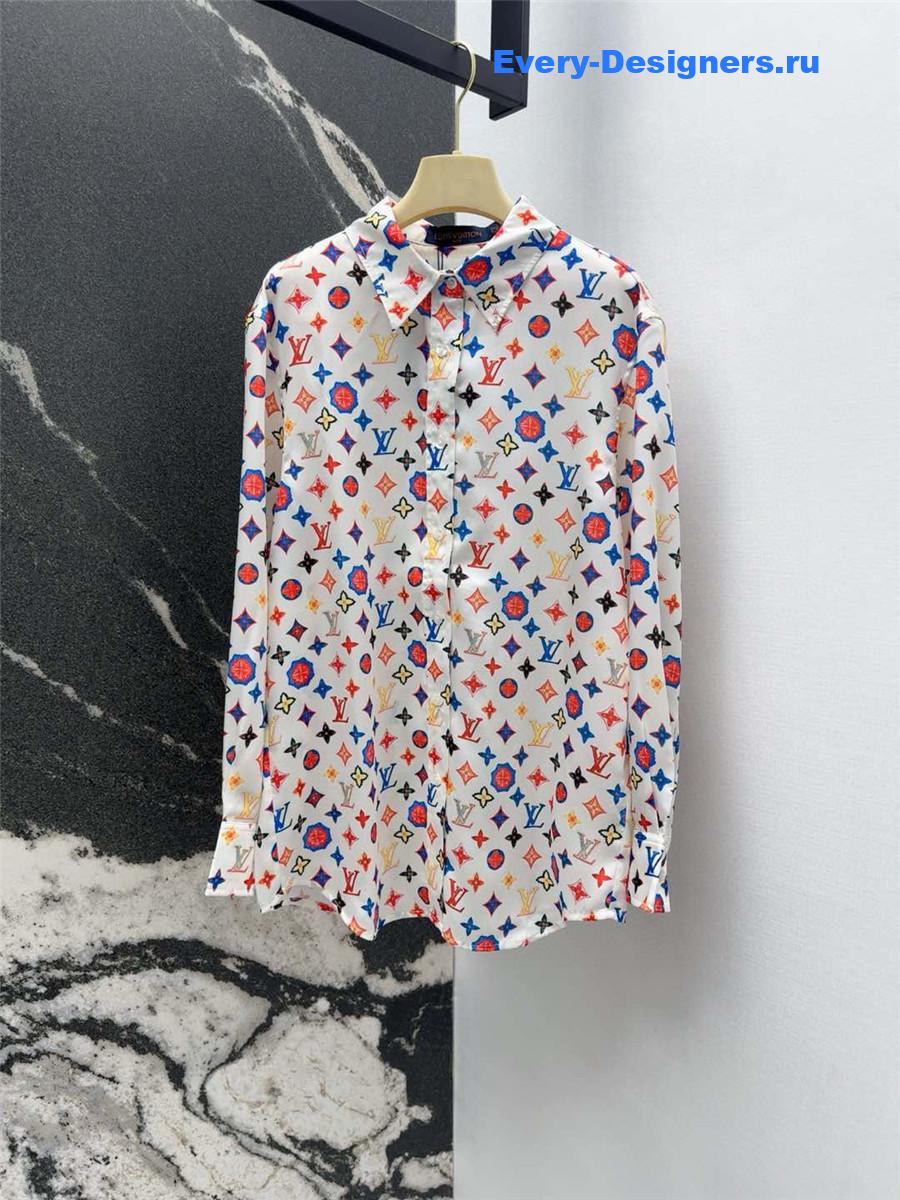 l0vis Vvtt0n rainbow monogram shirt