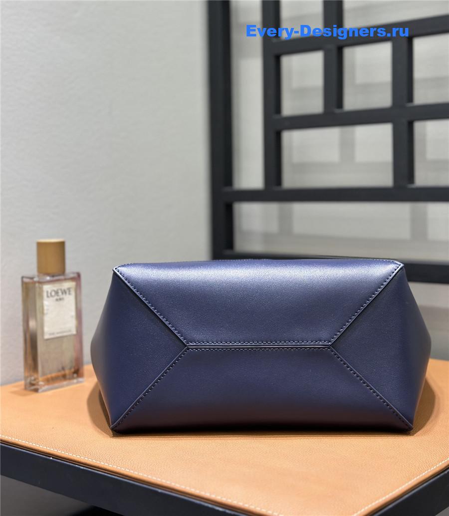 L0ew* puzzle fold convertible medium leather tote blue